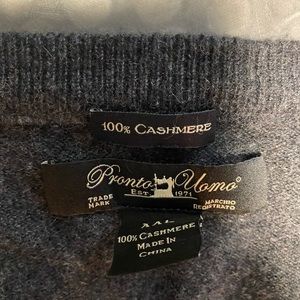 100% cashmere V-neck sweater